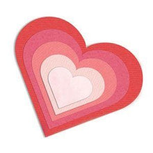 Cargar imagen en el visor de la galería, Troquel delgado Corazones Sizzix 6 piezas | 657561