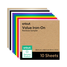 Cargar imagen en el visor de la galería, Vinil Iron-on Cricut Arcoíris Surtido 30.5 x 30.5 cm 10 pzas 2012093
