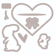 Cargar imagen en el visor de la galería, Troquel Delgado con Sticker Conejo Amor Sizzix | 665653
