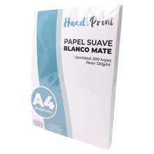 Cargar imagen en el visor de la galería, Paquete de papel suave blanco mate A4 120 gr Handi Print