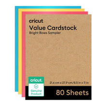 Cargar imagen en el visor de la galería, Cartulina Cricut Value Pack Bright Bows (80) 21.6 x 27.9 cm 2011054