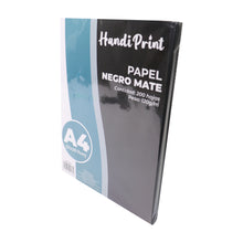 Cargar imagen en el visor de la galería, Paquete de papel suave negro mate A4 120 gr Handi Print