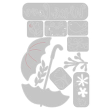 Cargar imagen en el visor de la galería, Troquel delgado Flowers in Umbrella Sizzix | 665180