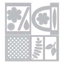 Cargar imagen en el visor de la galería, Troquel Delgado Canasta Flores Sizzix Lynda 12 Piezas | 663578