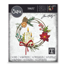 Cargar imagen en el visor de la galería, Troquel delgado Vault Festive Wreath Tim Holtz Sizzix | 666715