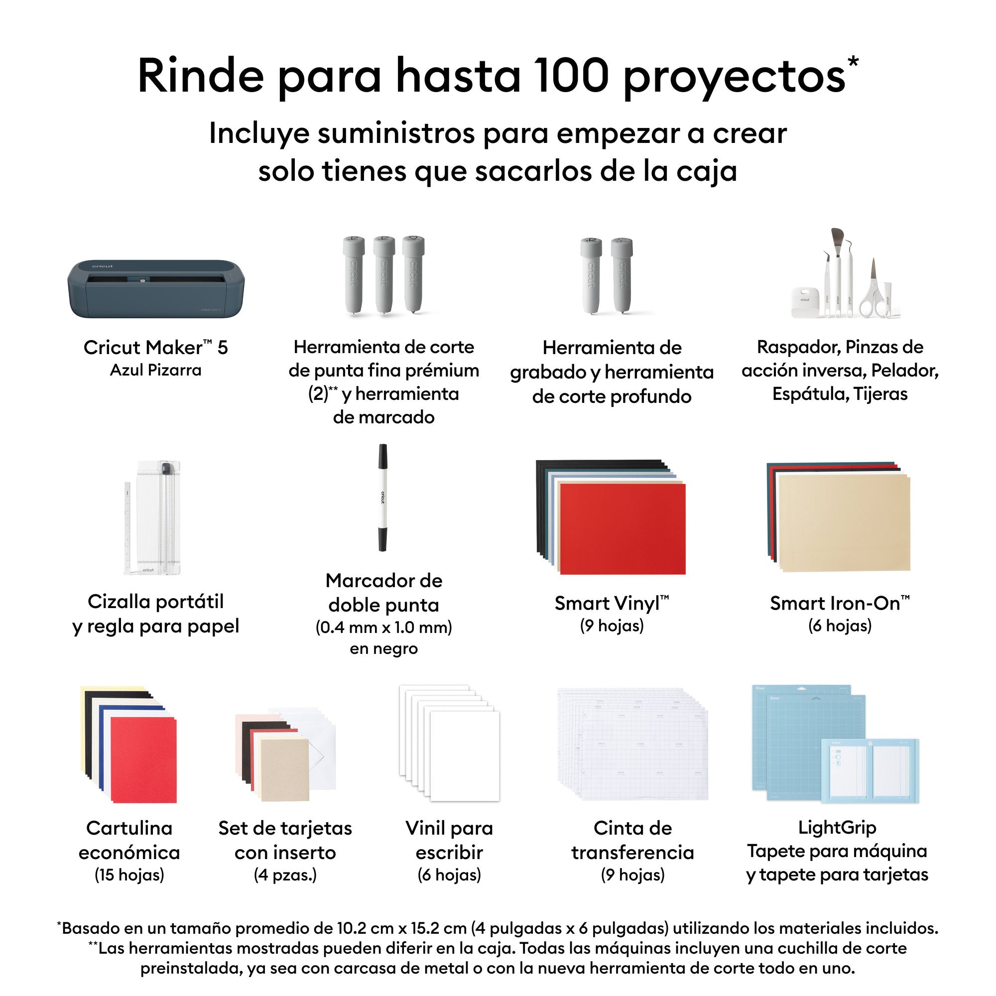 Contenido del Kit Deluxe Cricut Maker 5