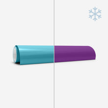 Cargar imagen en el visor de la galería, VINIL PERMANENTE CAMBIO DE COLOR EN FRIO TURQUESA A MORADO CRICUT 12X24&quot;