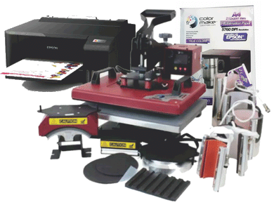 Combo Plancha SERIE PRO 2.0 Color Make 10 En 1   29 X 38 cms. + Impresora + Hojas