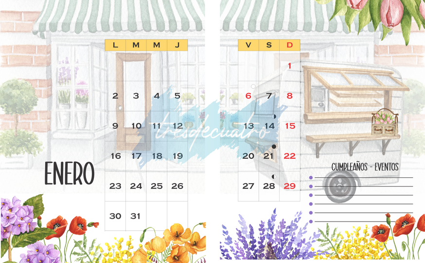 Archivo Digital de: Agenda Semanal 2023 Chicas Flores Medio Oficio 17 x 21.5 cm