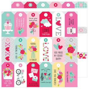 CARTULINA DOBLE VISTA 1 HOJA DE 12" X 12" KISSING TAG DOODLEBUG