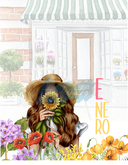 Archivo Digital de: Agenda Semanal 2023 Chicas Flores Medio Oficio 17 x 21.5 cm