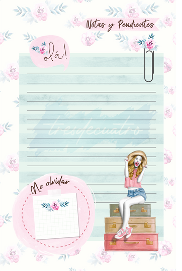 Archivo Digital para Libreta: Notas y Pendientes PDF Hojas