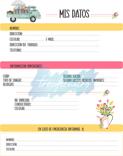 Archivo Digital de: Agenda Semanal 2023 Chicas Flores Medio Oficio 17 x 21.5 cm