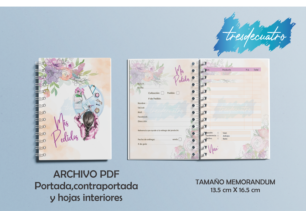 Archivo Digital para Libreta: Mis Pedidos PDF – 3d4 Designers