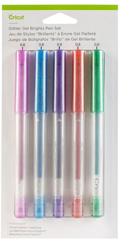 PLUMAS PUNTO FINO GEL BRILLANTES CRICUT (5PZ)