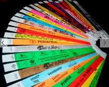 Cargar imagen en el visor de la galería, PULSERAS DE PAPEL TYVEK DESECHABLE VERDE NEÓN 3/4&quot; X 10&quot;