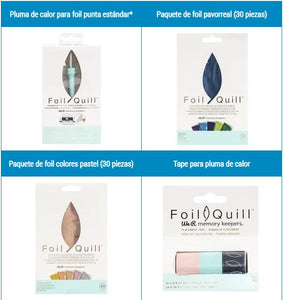 PAQUETE FOIL QUILL BÁSICOS PARA ACABADOS METÁLICOS