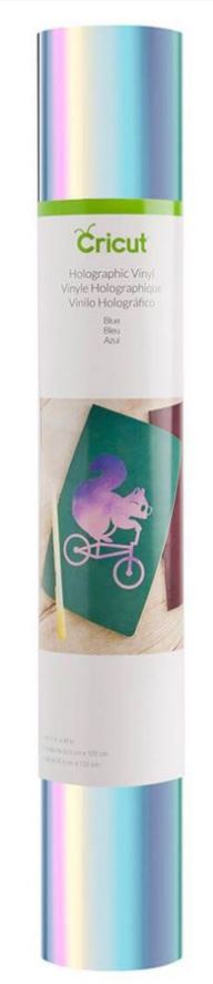 ROLLO DE VINIL ADHESIVO HOLOGRÁFICO CRICUT AZUL