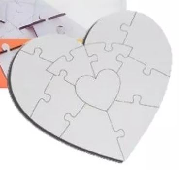 Rompecabezas Corazon MDF Sublimable