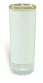 SHOT TEQUILERO DE VIDRIO CON ORILLA DORADA 3OZ SUBLIMARTS