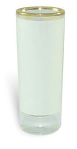 SHOT TEQUILERO DE VIDRIO CON ORILLA DORADA 3OZ SUBLIMARTS