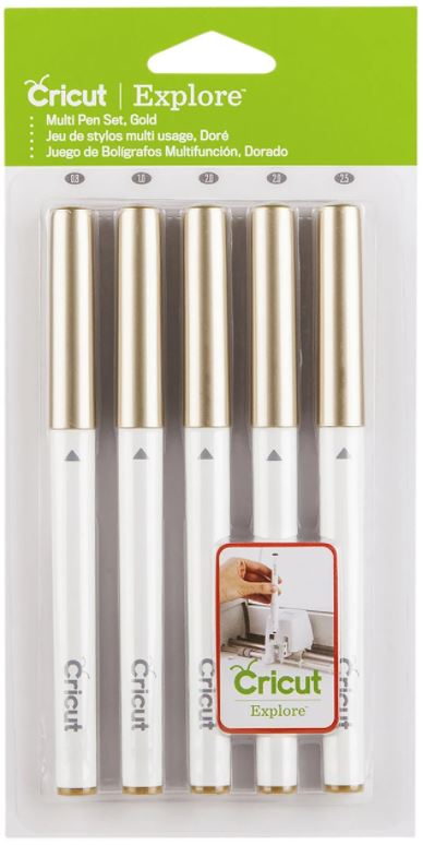 Set de 5 plumas color oro para sketch Cricut