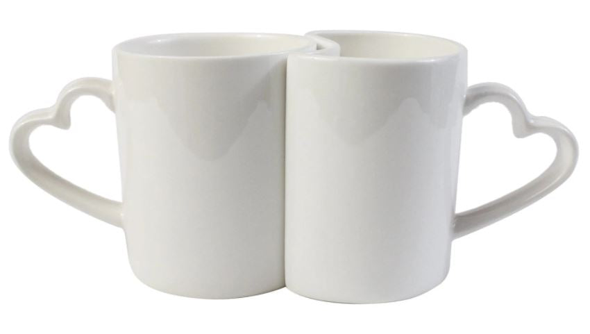 Tazas blancas pareja para decoración con sublimación – 3d4 Designers