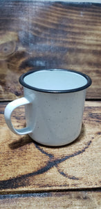 Taza Peltre Borde de Colores 6x18cm