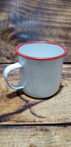 Taza Peltre Borde de Colores 6x18cm