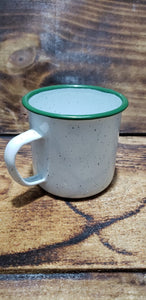 Taza Peltre Borde de Colores 6x18cm